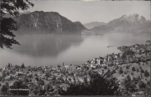 Weggis mit Bürgenstock und Pilatus, ungelaufen