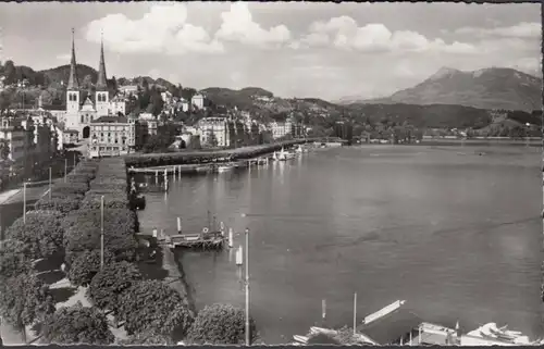 Lucerne, vue de la ville, couru en 1952
