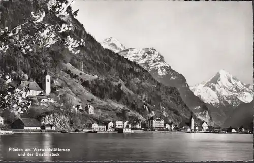 Uri, Flüelen au lac de Quartztätter et le Bristenstock, couru en 1952