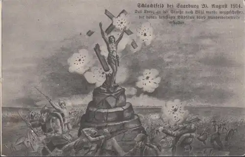 Sarrebourg, champ de bataille à Saarburg 1914, incurvé