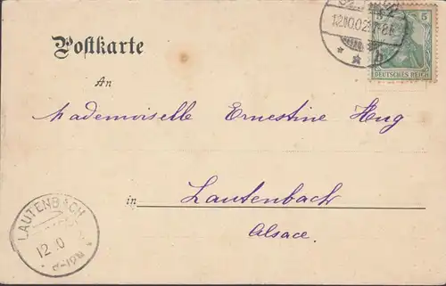 Gebweiler, Partie im Stadtgarten, gelaufen 1902