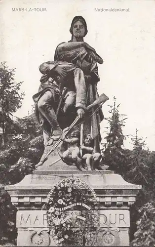 Mars-la-Tour, monument national, courrier de champ, couru en 1916