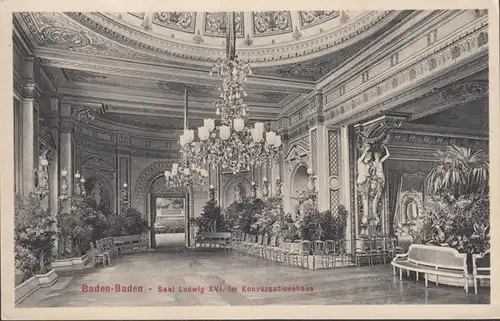 Baden-Baden, salle Ludwig XVl, dans la maison de conversation, incurvée