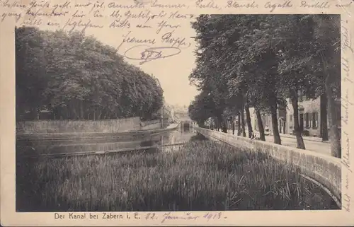 Der Kanal bei Zabern, gelaufen 1913