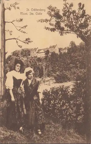 Saint Odilienberg, Frauen in Landestracht, gelaufen 1908