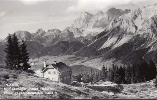 Planai, Planei, Schladminger Hütte, Blick gegen Dachstein, ungelaufen- datiert 1968