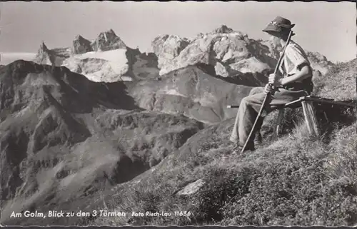 Au Golm, vue sur les 3 tours, incurvée