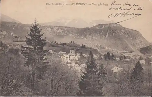 St-Jeoire-en-Faucigny, Vue générale, gelaufen 1915