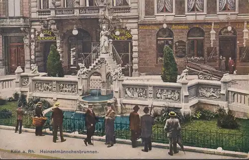 Köln, Heinzelmännchenbrunnen, Feldpost, gelaufen 1917
