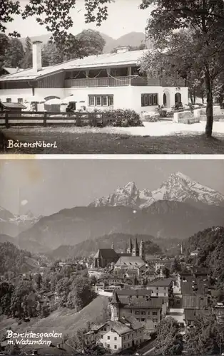 Berchtesgaden, Bärenstuberl, Berchtesgaden mit Watzmann, gelaufen 1959
