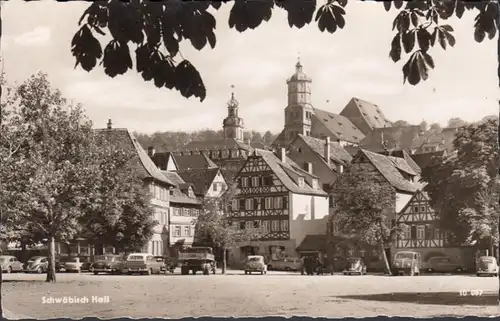 Schwäbisch Hall, Stadtansicht, gelaufen 1963