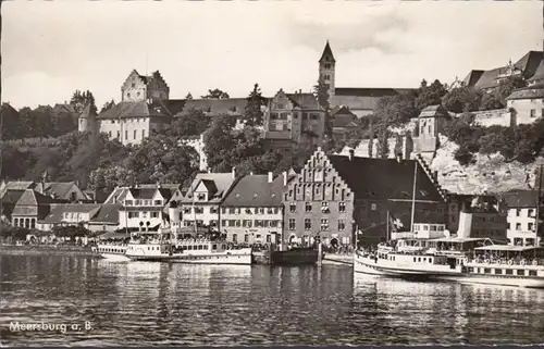 Meersburg am Bodensee, Stadtansicht, Schiffe, ungelaufen