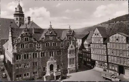 AK Hann. Münden, Rathaus mit Blick auf Blasiikirche, ungelaufen