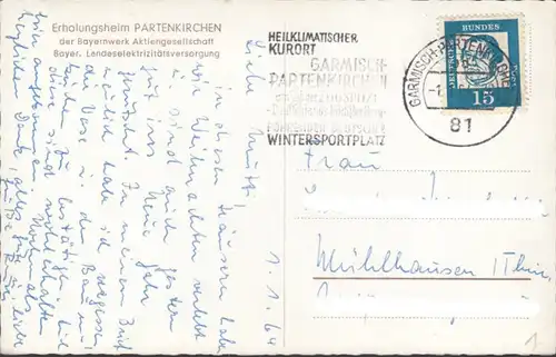 Garmisch, Relichtsheim der Bayernwerk Aktiengesellschaft, a couru en 1964
