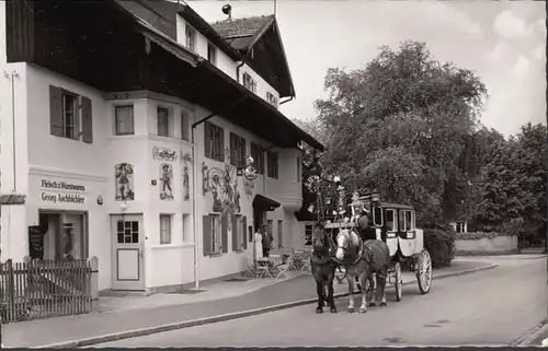 Garmisch, Gasthof et Café Postillon, diligence à cheval, non-fuit
