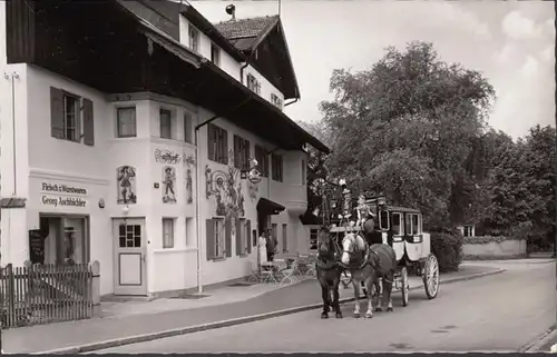 Garmisch, Gasthof und Cafe Postillon, Pferdekutsche, ungelaufen