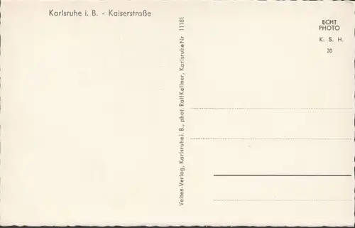 Karlsruhe, Kaiserstraße, Kimmer Kirsch, tramway, incurable