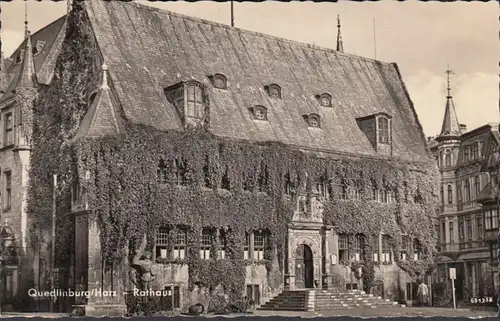 Quedlinburg, Rathaus, gelaufen 1960