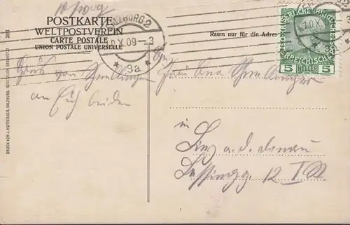 Salzbourg contre l'Untersberg, couru en 1909