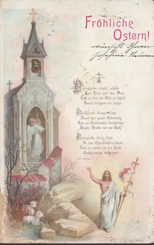 Fröhliche Ostern, Osterglocke schalle, schalle, gelaufen 1900