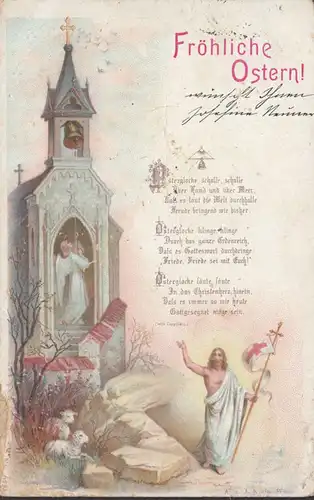 Joyeux Pâques, cloche de Père, boucle, couru 1900