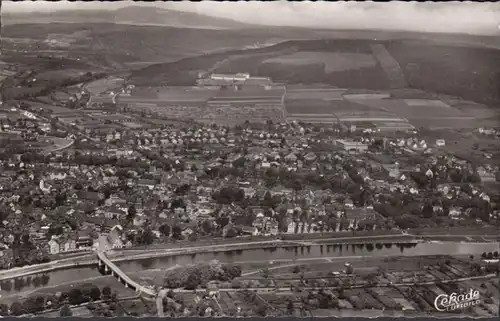 Höxter, Fliegeraufnahme, gelaufen 1955