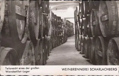 AK Büdesheim, Weinbrennerei Scharlachberg, Weindestillat Lager, ungelaufen