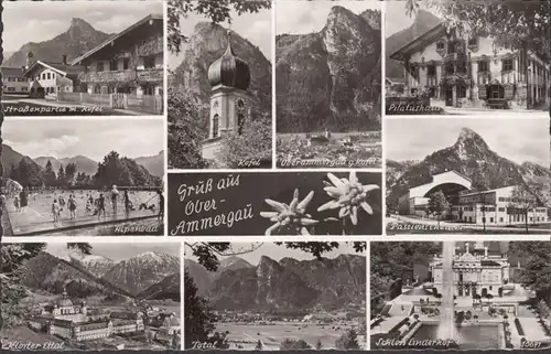 Gruß aus Oberammergau, Mehrbild, gelaufen 1956