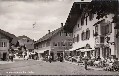 Oberammergau, Dorfstraße, Hotel Alte Post, gelaufen 1962