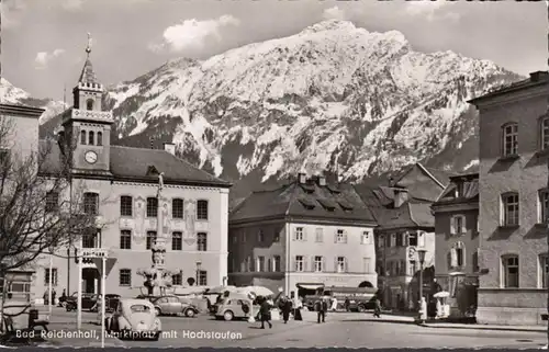 Bad Reichenhall, Marktplatz mit Hochstaufen, ungelaufen