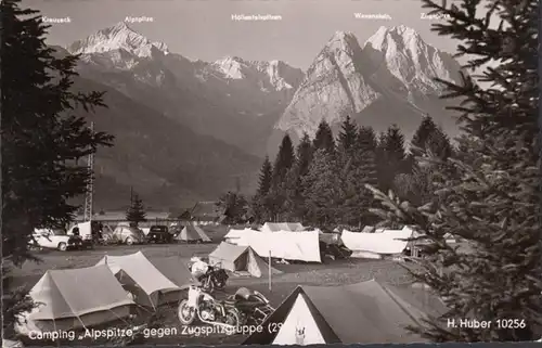 Garmisch Partenkirchen, Camping Alpspitze gegen Zugspitzgruppe, ungelaufen