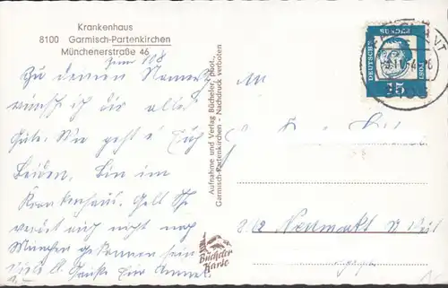 Garmisch-Partenkirchen, Krankenhaus, gelaufen 1964