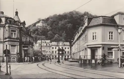 Bad Schandau, partie de rue, Maison textile, incurvée