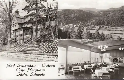 Bad Schandau, Ostrau, Cafe Berghaus, ungelaufen