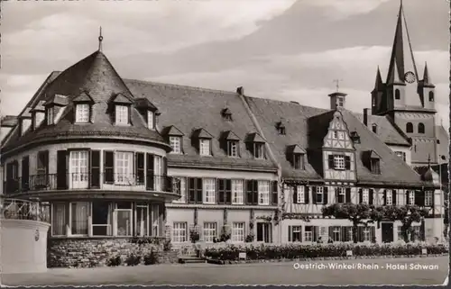 Oestrich-Winkel, Hotel Schwan, gelaufen 1958