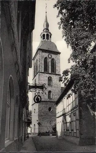 Wiedenbrück, St. Aegidienkirche vom Markt gesehen, Ratskeller, ungelaufen