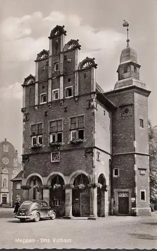 Meppen, Rathaus, gelaufen 1956