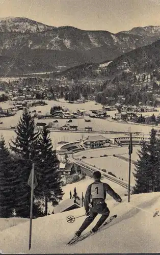 Garmisch Slalom Abfahrt, Skistadion, ungelaufen