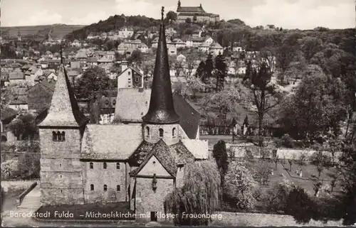 Fulda, Michaelskirche mit Kloster Frauenberg, gelaufen 1964