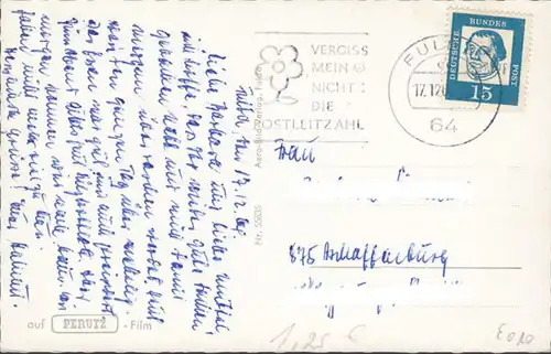 Fulda, Michaelskirche mit Kloster Frauenberg, gelaufen 1964