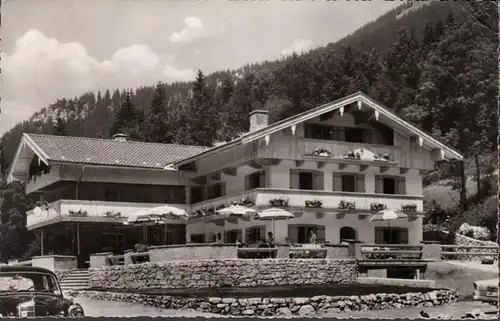 Rottach-Egern, Berggasthaus, Cafe und Pension Moni Alm, gelaufen 1961