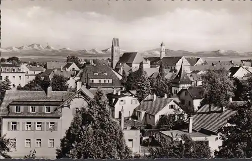 Bad Wörishofen, Kneippheilbad, Stadtansicht, gelaufen 1953