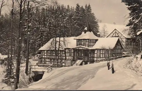 Stadtroda, Weihertalmühle im Winter, gelaufen