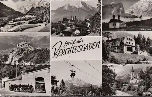 Gruß aus Berchtesgaden, Obersalzberg, Ramsau, Jennerbahn, gelaufen 1955