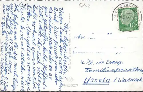 Volmarstein, Ehrenmal, Hauptstraße, Kliniken, Ruhrbrücke, gelaufen 1958