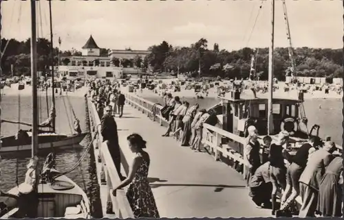 Timmendorfer Strand, Brücke, Fischkutter, gelaufen 1954