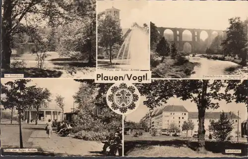 Plauen, Leninplatz, Brücke, Rote Armee Platz, Stadtparks, gelaufen