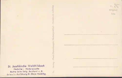 Waldhilsbach, Saint-Josef-Eglise, Affaires intérieures, Autel, incurvé