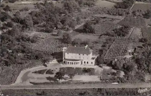 Hemsbach, Hemsbacher Hof, Fliegeraufnahme, gelaufen 1956