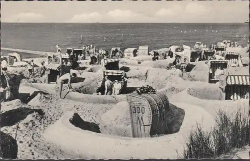 Cuxhaven, Sahlenburg, Strandleben, Nordseeheilbad, gelaufen 1964